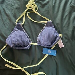 Cupshe Blue and Green Bikini Top